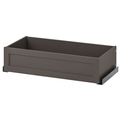 KOMPLEMENT Drawer with framed front, dark gray, 75x35 cm