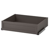 KOMPLEMENT Drawer with framed front, dark gray, 75x58 cm