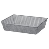 KOMPLEMENT Metal basket, patterned/dark gray, 75x58 cm