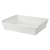 KOMPLEMENT Metal basket, patterned/white, 75x58 cm