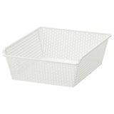 KOMPLEMENT Metal basket, patterned/white, 50x58 cm