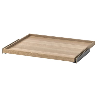 KOMPLEMENT pull-out tray, light oak, wooden, rectangular, simple design.