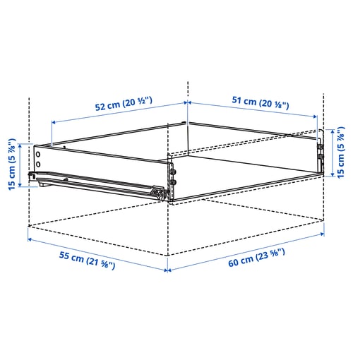 Illustration with measurements for the product: KONSTRUERA.