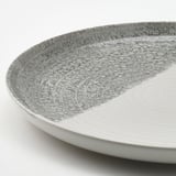 KRUSTISTEL Plate, patterned/gray, 25 cm