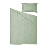 LÄKEVÄNDEROT Comforter cover and pillowcase, light gray-green, 150x200/50x80 cm
