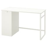 LÄRANDE Desk with pull-out storage unit, white, 120x58 cm