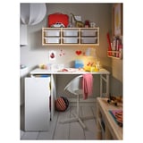 LÄRANDE Desk with pull-out storage unit, white, 120x58 cm