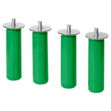 LÄTTHET Leg, green/metal, 11 cm