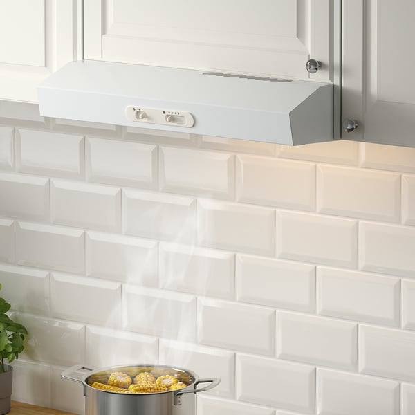 LAGAN Wall mounted range hood, white, 60 cm (24") IKEA