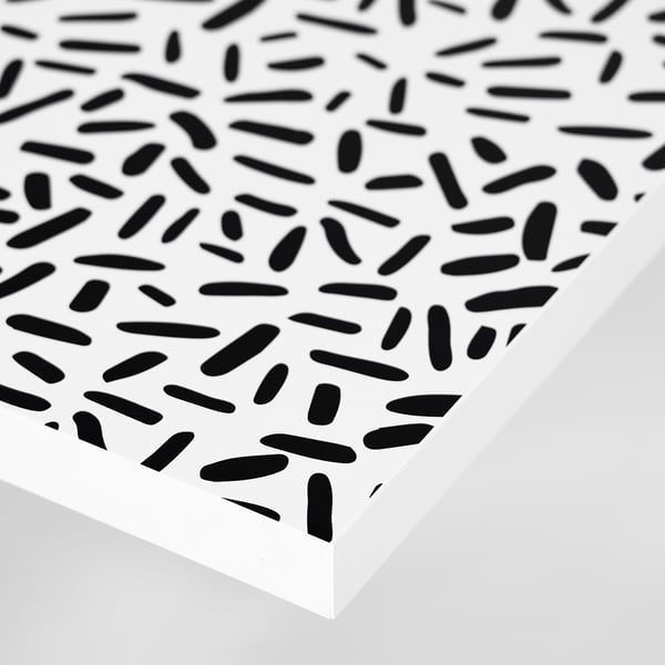 LAGKAPTEN / ALEX Desk, organic shapes/white black, 140x60 cm