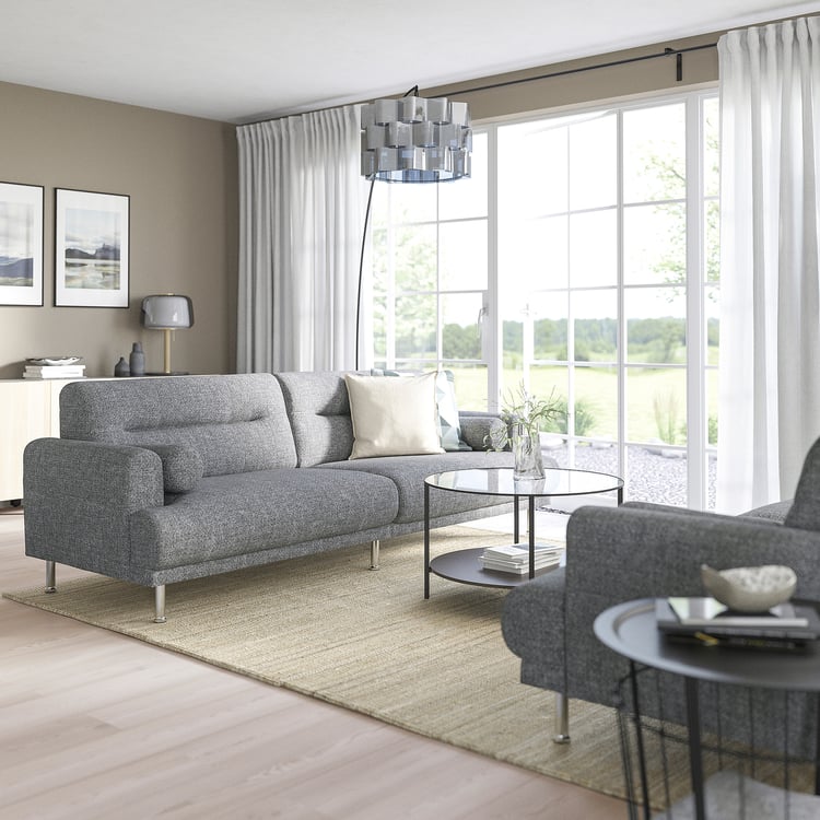LÅNGARYD sofa, Lejde gray/black/metal IKEA