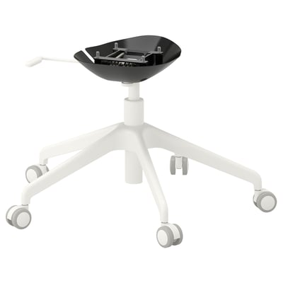 LÅNGFJÄLL Star base with 5 legs and casters, white