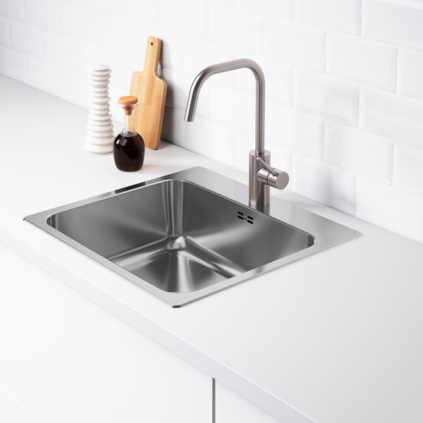 LÅNGUDDEN Sink, stainless steel, 56x53 cm