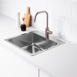 LÅNGUDDEN Sink, stainless steel, 56x53 cm