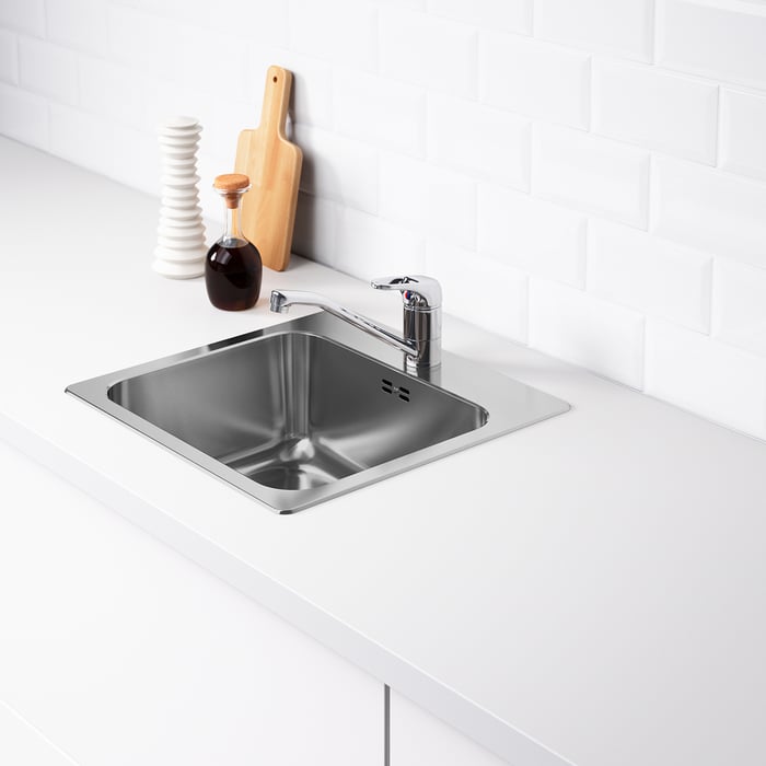 LÅNGUDDEN sink, stainless steel, 46x46 cm (181/8x177/8") IKEA