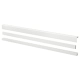 LARKOLLEN Rail w fixture for sliding doors, white, 80 cm