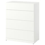 A white LASTARE dresser with four drawers, rectangular shape with clean lines.