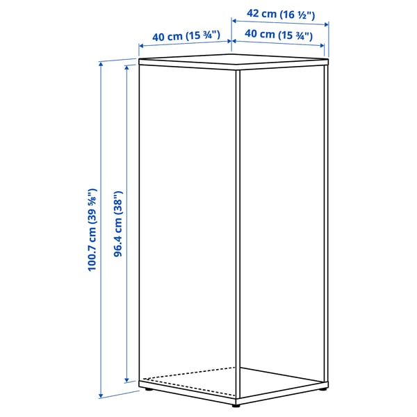 LASTARE Frame, white, 40x42x100 cm