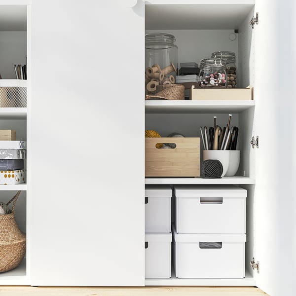 LASTARE Storage combination, white, 240x42x200 cm