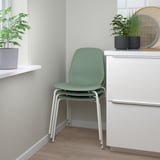 LIDÅS Chair, green/Sefast white