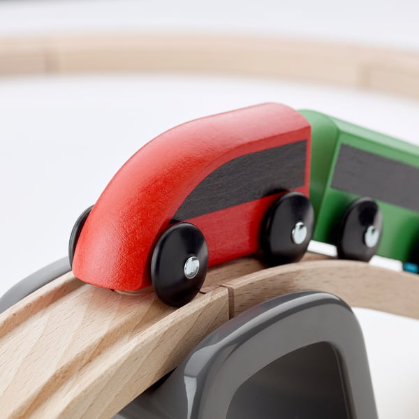 LILLABO 20-piece basic train set, multicolor