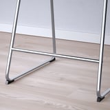 LILLÅNÄS Bar stool, chrome plated/Gunnared dark gray, 63 cm