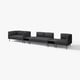 LILLEHEM 5-seat modular sofa with side table, Gunnared/dark gray metal