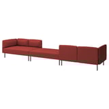 LILLEHEM 6-seat modular sofa, Gunnared/brown-red metal
