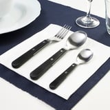 LIVNÄRA 18-piece flatware set, black