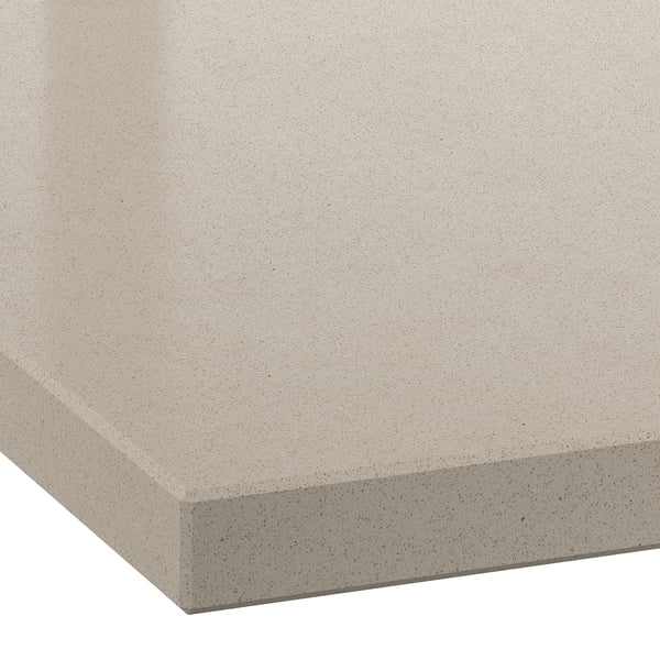 LOCKEBO Custom countertop, beige stone effect/glass composite, 1 m²x4.0 cm