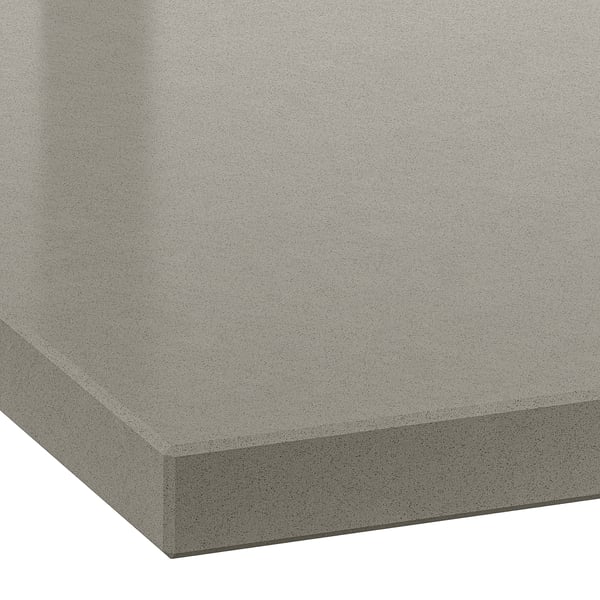LOCKEBO Custom countertop, gray stone effect/glass composite, 1 m²x4.0 cm