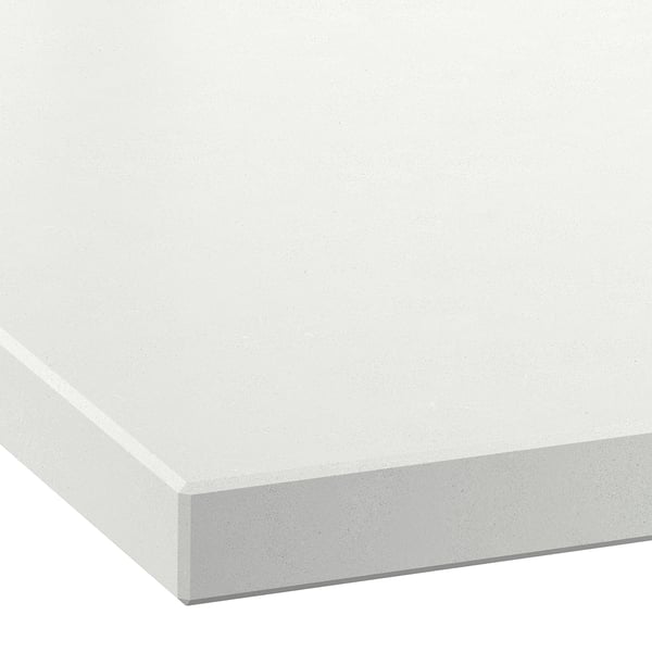 LOCKEBO Custom countertop, white/glass composite, 1 m²x4.0 cm