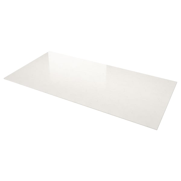 LOCKEBO glass worktop: rectangle, clear, smooth, recycled glass composite.