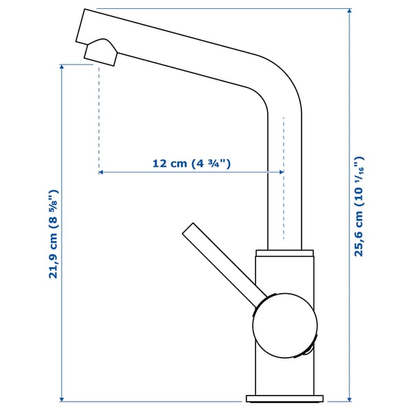 Illustration with measurements for the product: LUNDSKÄR.