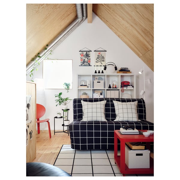 LYCKSELE LÖVÅS Sleeper sofa, Lillsele white/black IKEA