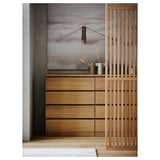 MALM 4-drawer chest, white stained oak veneer, 80x100 cm