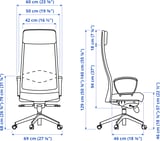 MARKUS Office chair, Vissle dark gray, Medium