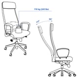 MARKUS Office chair, Vissle light gray, Medium