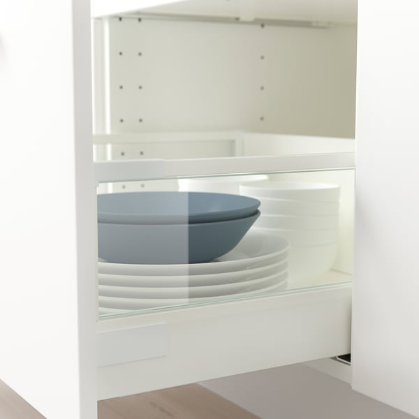 MAXIMERA Add-on side for drawer, high, glass, 37 cm