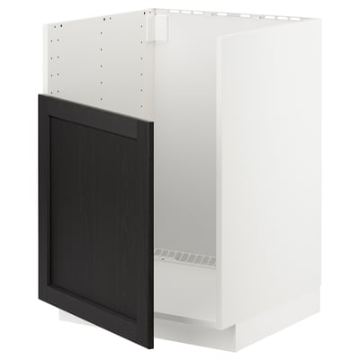 METOD Base cab f TALLSJÖN sink, white/Lerhyttan black stained, 60x60x80 cm