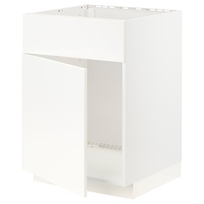 METOD Base cabinet f sink w door/front