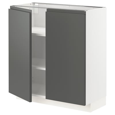 METOD Base cabinet with shelves/2 doors
