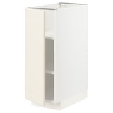METOD Base cabinet with shelves, white/Bodbyn off-white, 30x60x80 cm