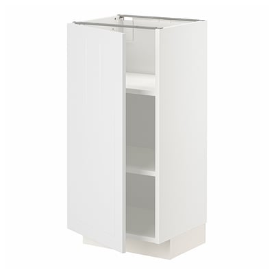 METOD Base cabinet with shelves, white/Stensund white, 40x37x80 cm