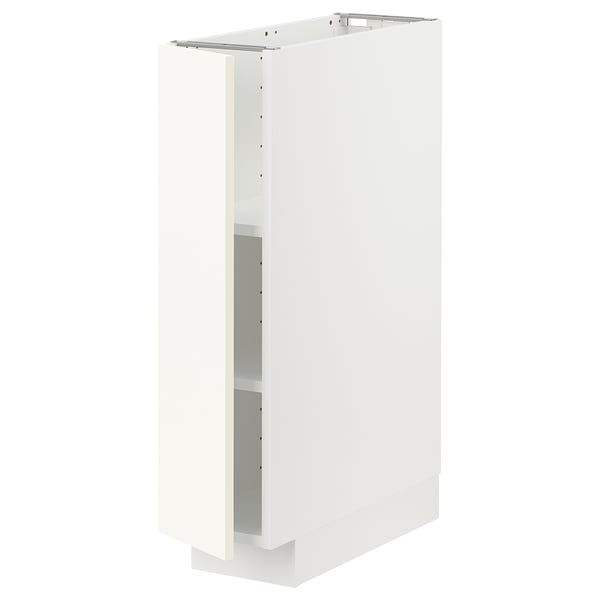 METOD Base cabinet with shelves, white/Vallstena white, 20x60x80 cm