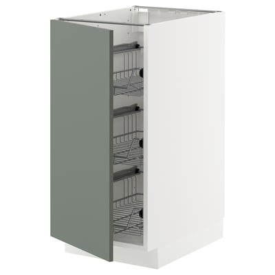 METOD Base cabinet with wire baskets