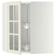 METOD Corner wall cab w carousel/glass dr