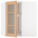 METOD Corner wall cab w carousel/glass dr