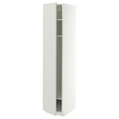 METOD High cabinet w shelves/wire basket