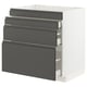 Option: METOD / MAXIMERA Base cab f cktp/4 fronts/3 drawers